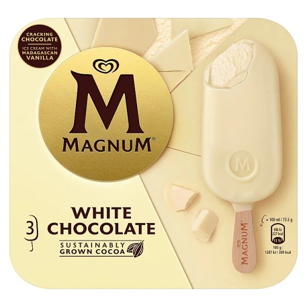 Magnum White Chocolate Ice Cream 3 Pack